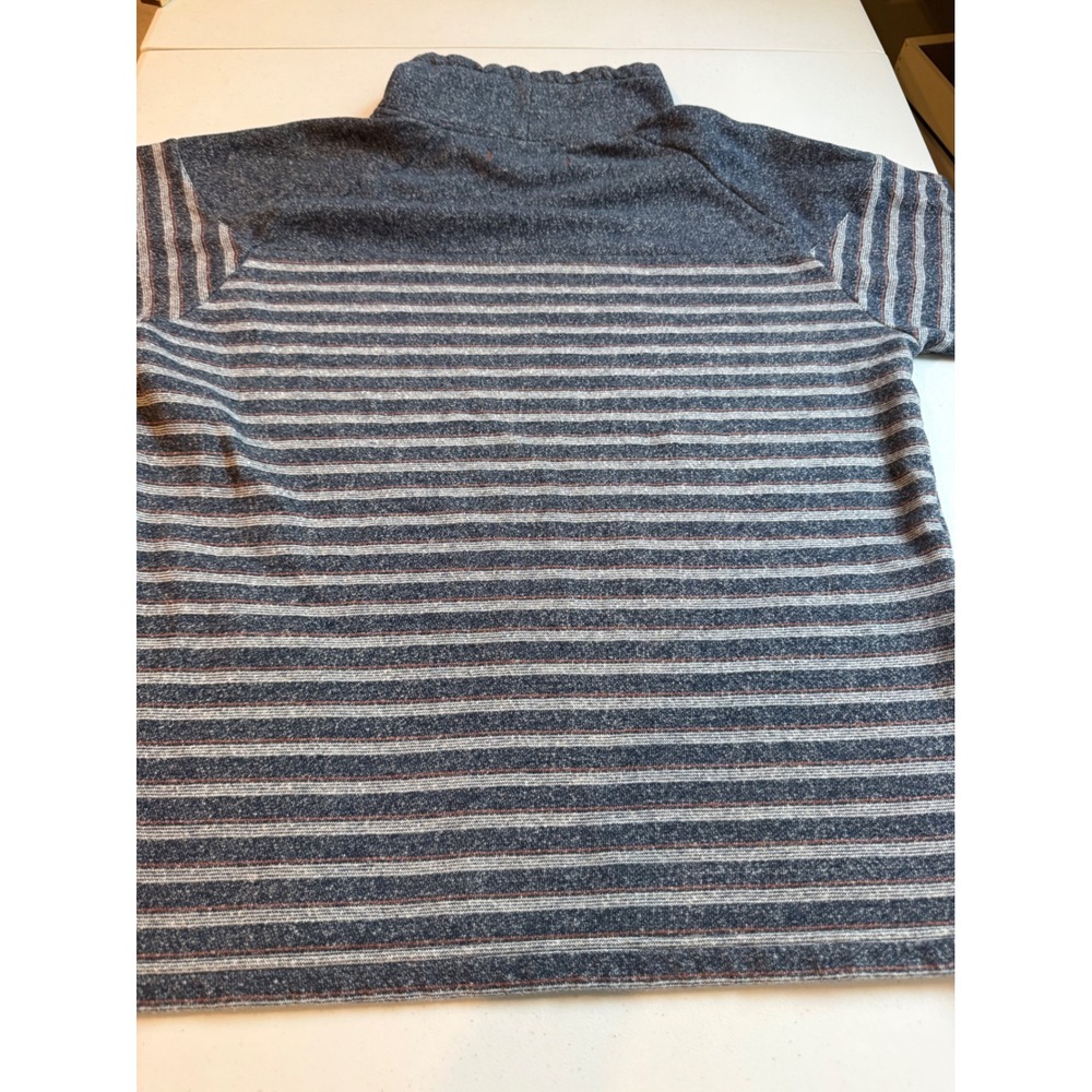 Tommy Bahama women's Large Striped Funnel Neck Pullover Blue Grey knit  L/G - Picture 9 of 11